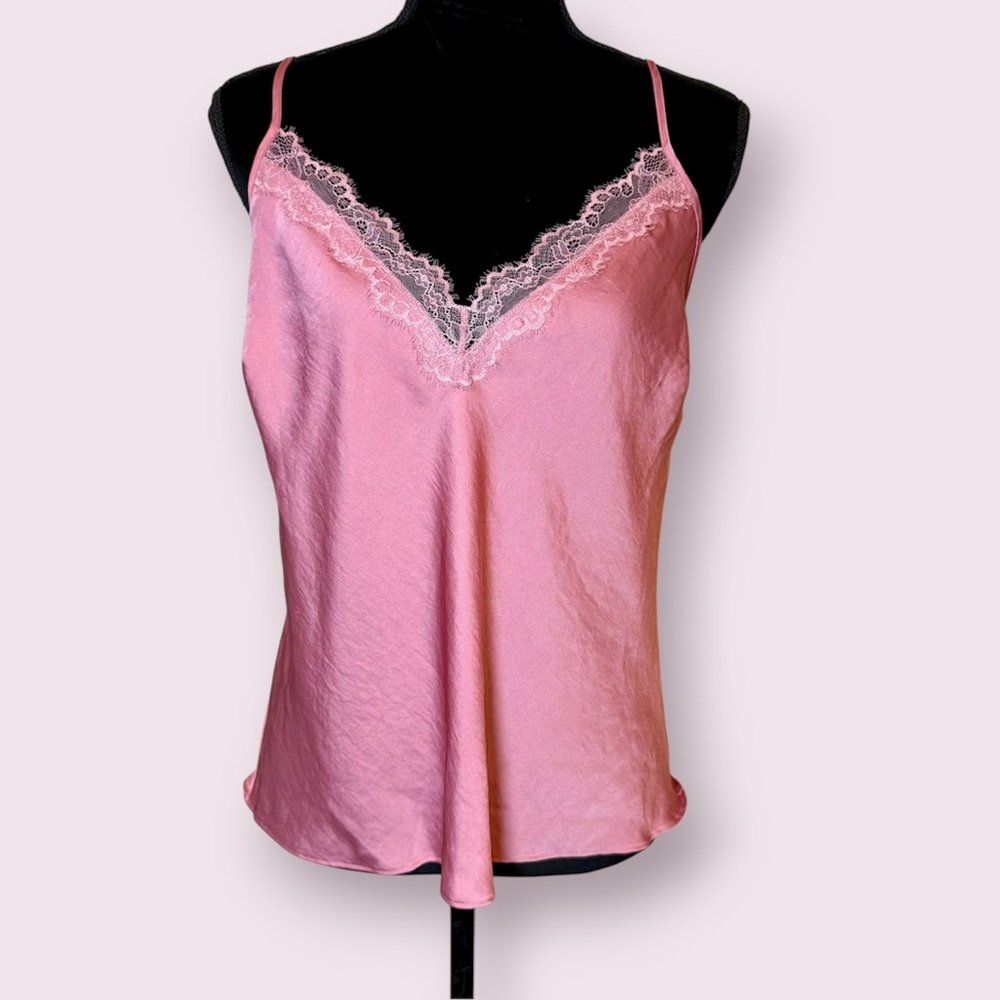 Victoria’s Secret Dusty Pink Camisole Cami Top Lace Trim Size Large